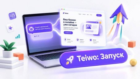 Состоялся запуск Teiwo: ИИ-конструктор, создающий готовые сайты за минуты без кода и Состоялся запуск Teiwo: ИИ-конструктор, создающий готовые сайты за минуты без кода и